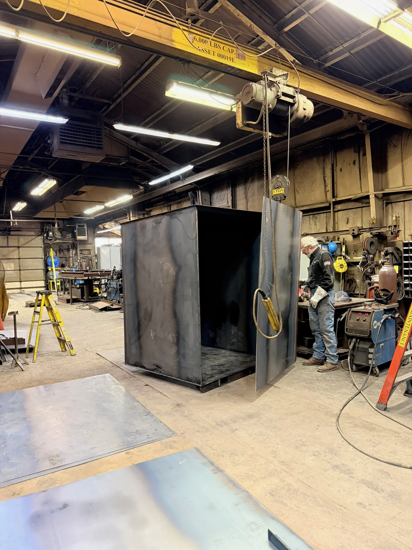 Custom steel enclosure fabrication by Schumacher Machine Repair Company